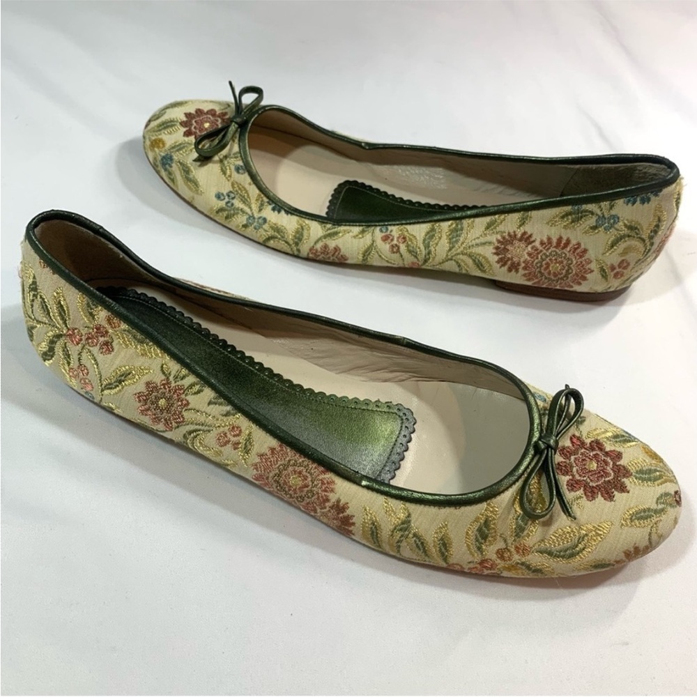 DELMAN Tapestry Ballet FLATS Size 10 - Picture 11 of 13